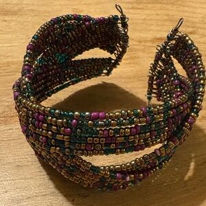Multicolor Braided Beaded Bracelet